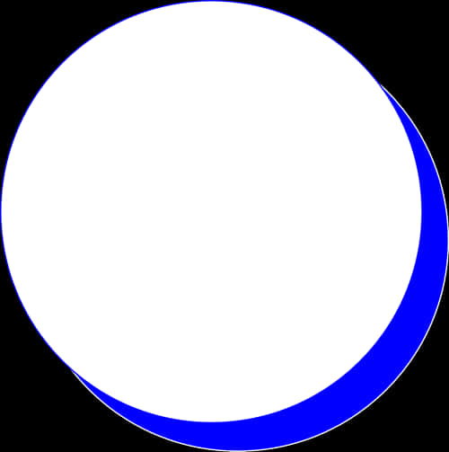 Blue Outlined White Circle