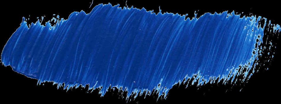 Blue Paint Brush Strokeon Black