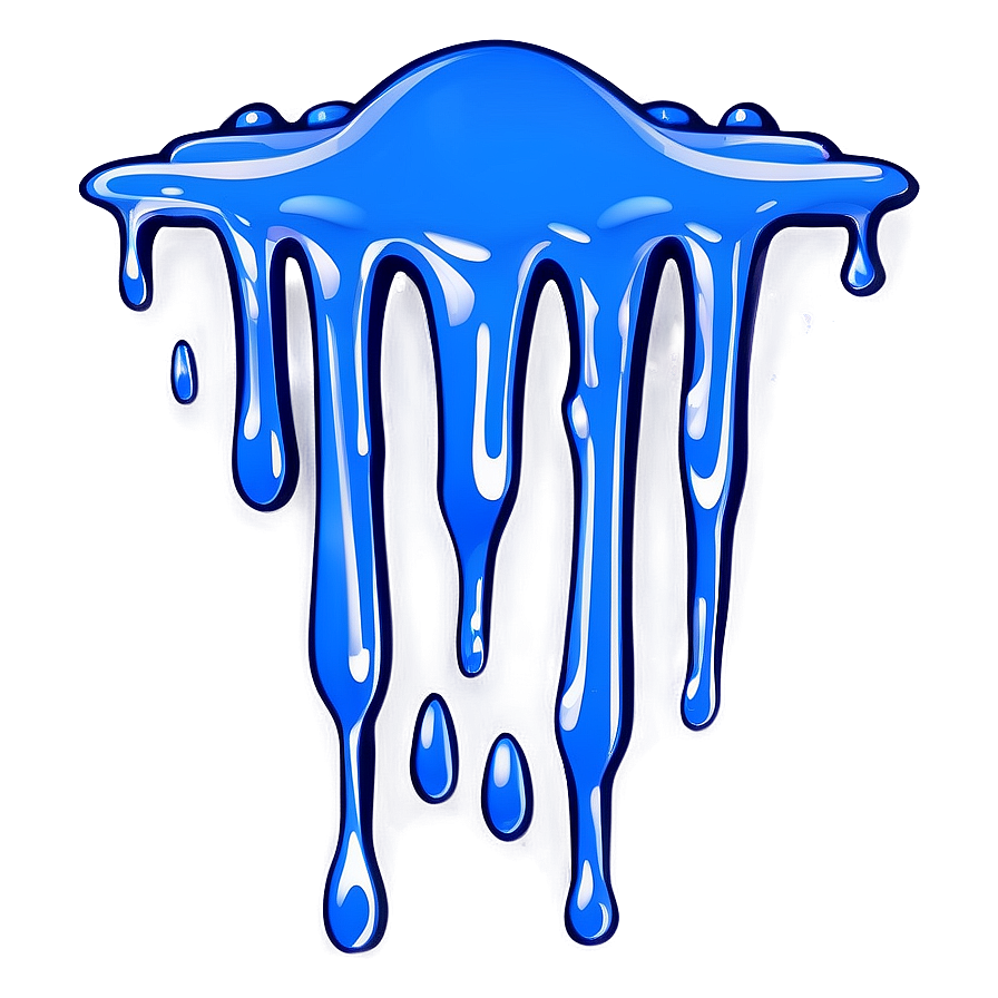 Blue Paint Drip Cool Effect Png 61