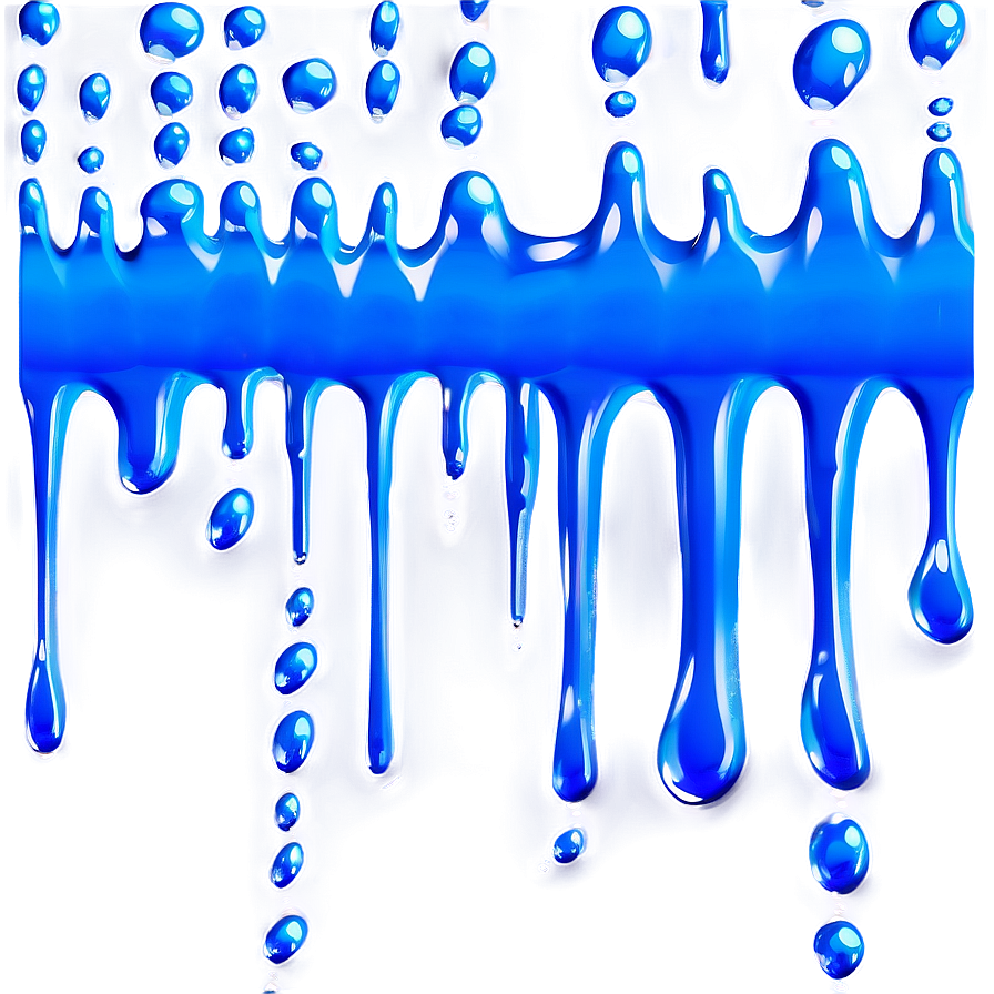 Blue Paint Drip Cool Effect Png Ktp89