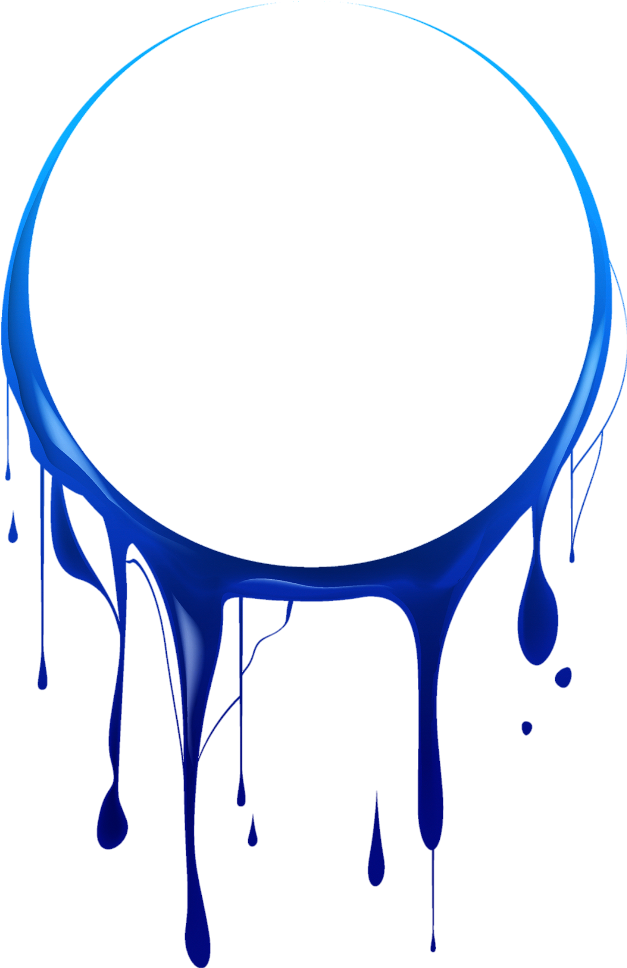 Blue Paint Dripping Table