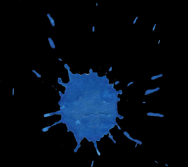 Blue Paint Splashon Black Background