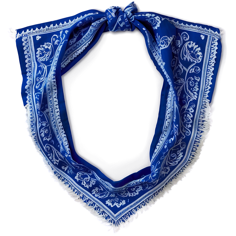 Blue Paisley Bandana Png 05242024