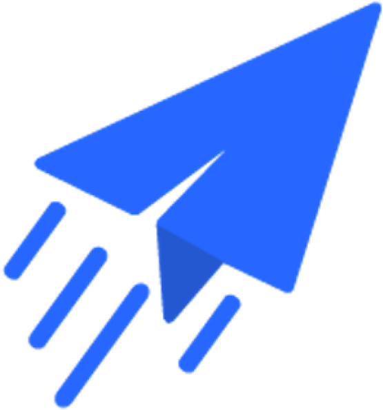 Blue Paper Plane Icon