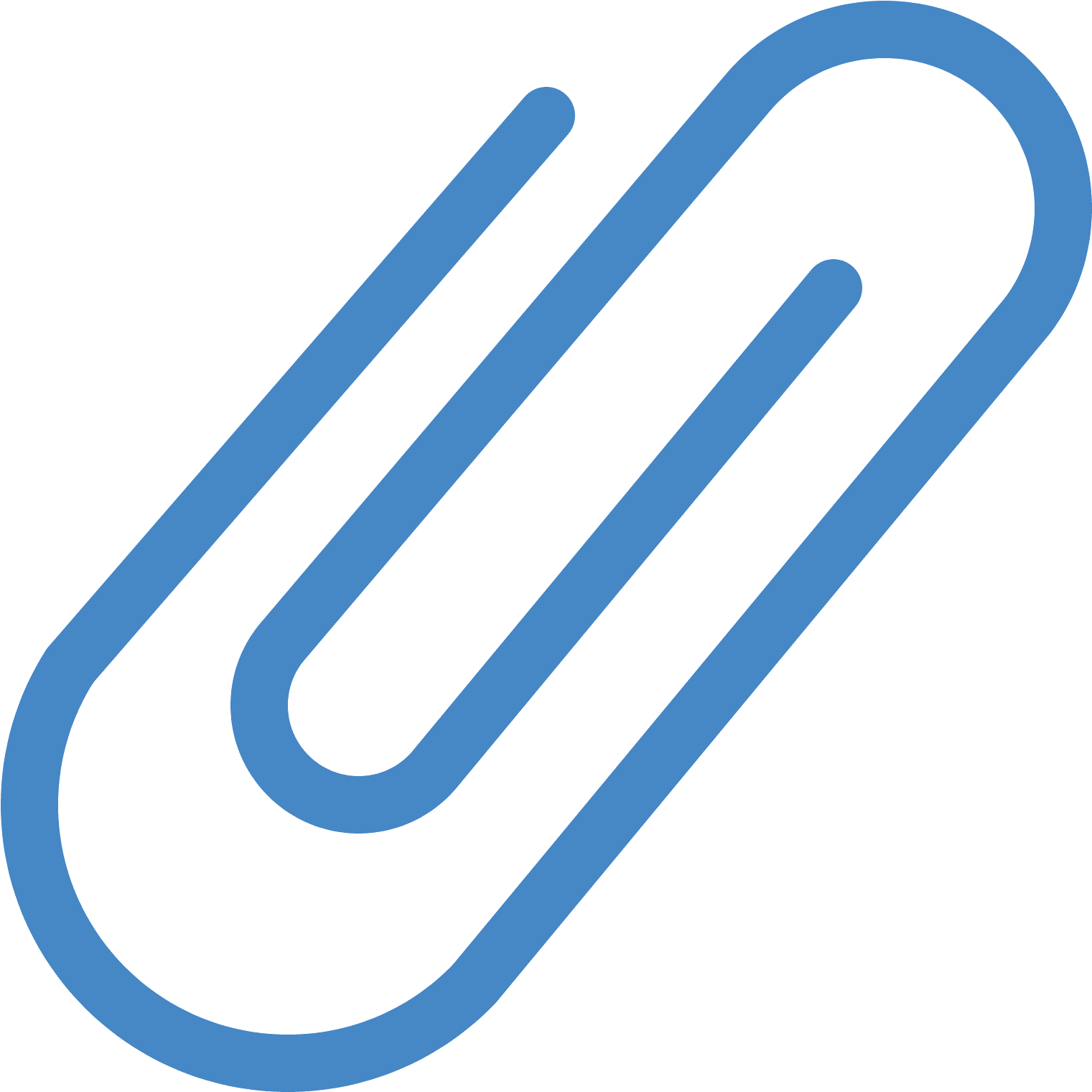 Blue Paperclip Icon