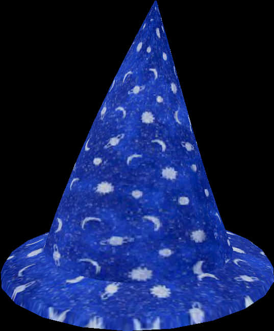 Blue Party Hatwith White Dots