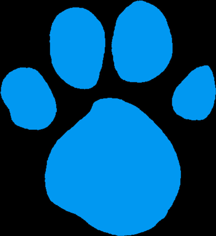 Blue Paw Print Graphic