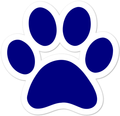 Blue Paw Print Graphic