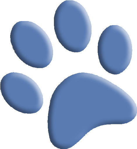 Blue Paw Print Graphic