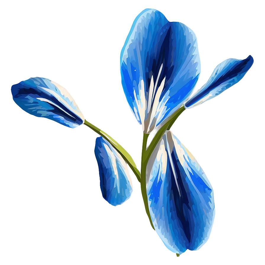 Blue Petal Flower Png 3