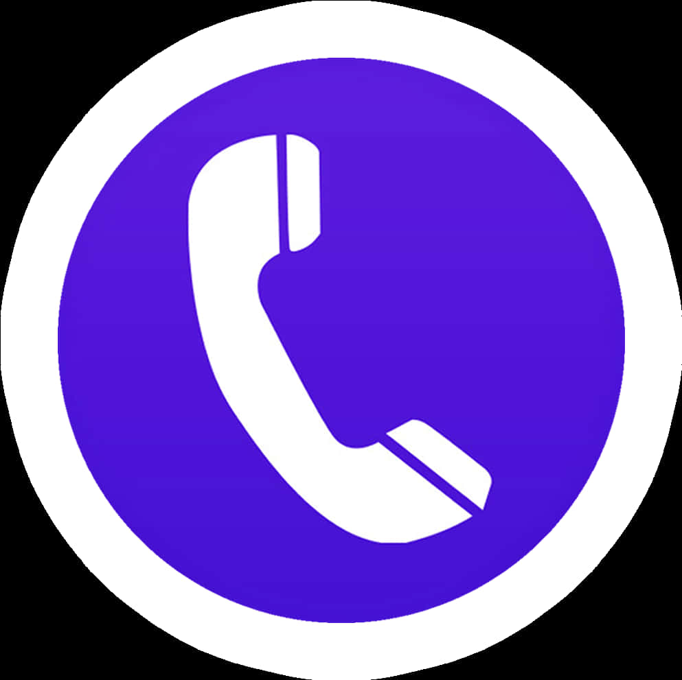 Blue Phone Icon Circle