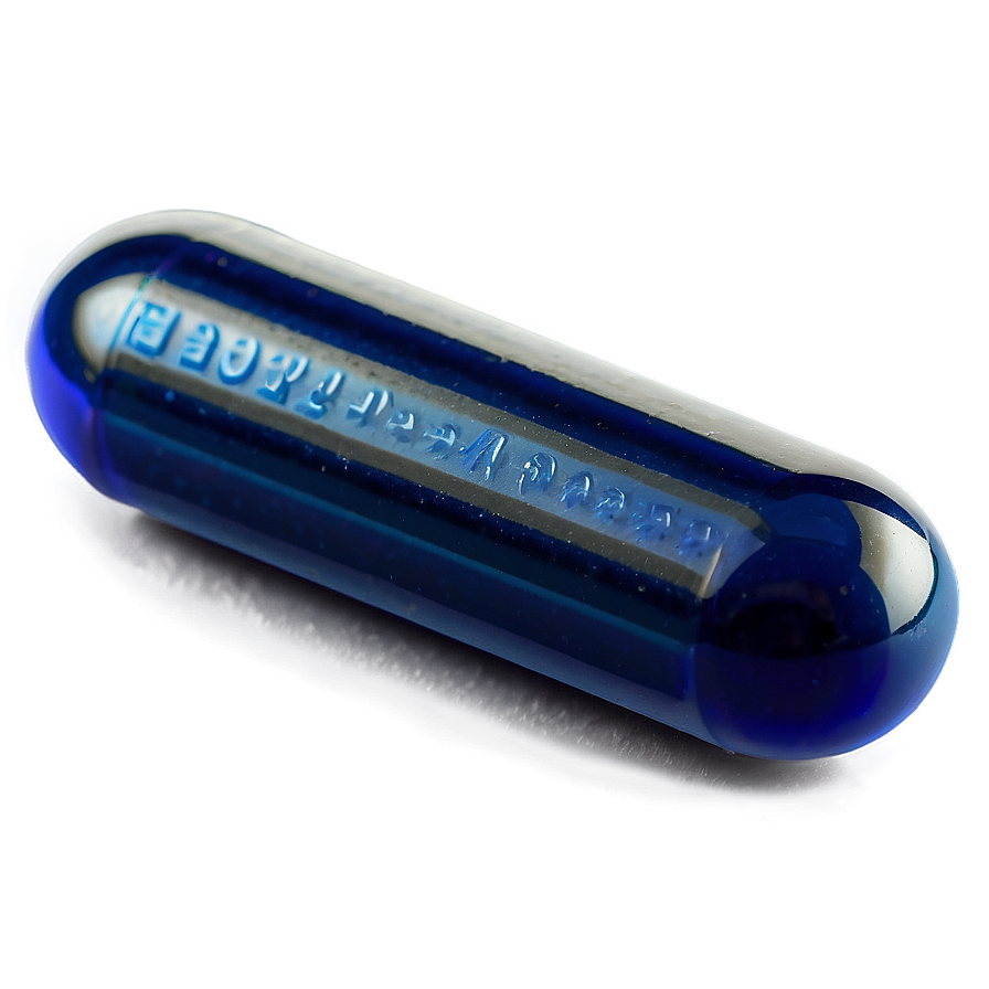 Blue Pill On White Background Png 8