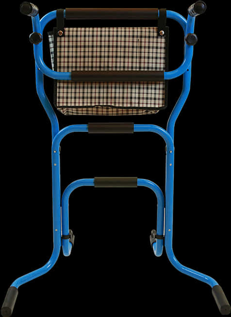 Blue Plaid Shopping Cart