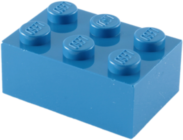 Blue Plastic Brick Toy