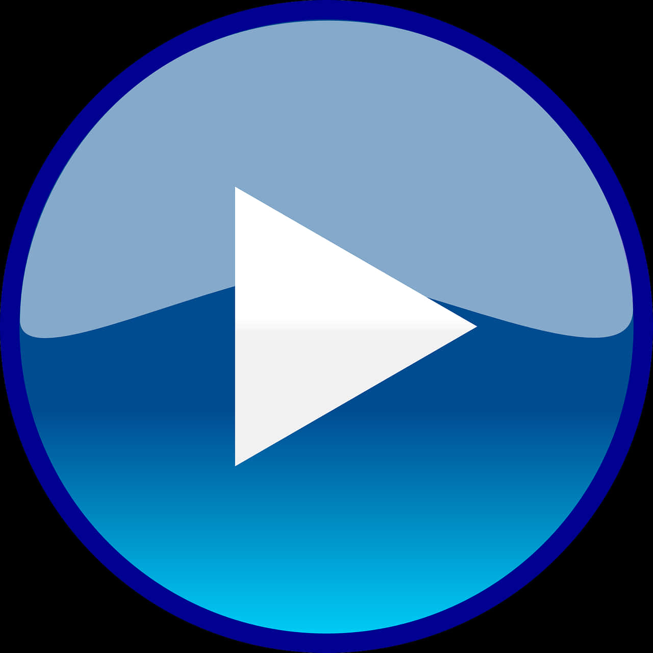 Blue Play Button Icon