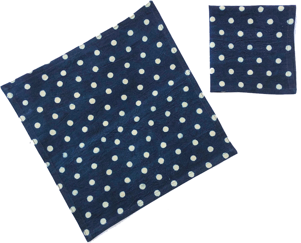 Blue Polka Dot Napkins