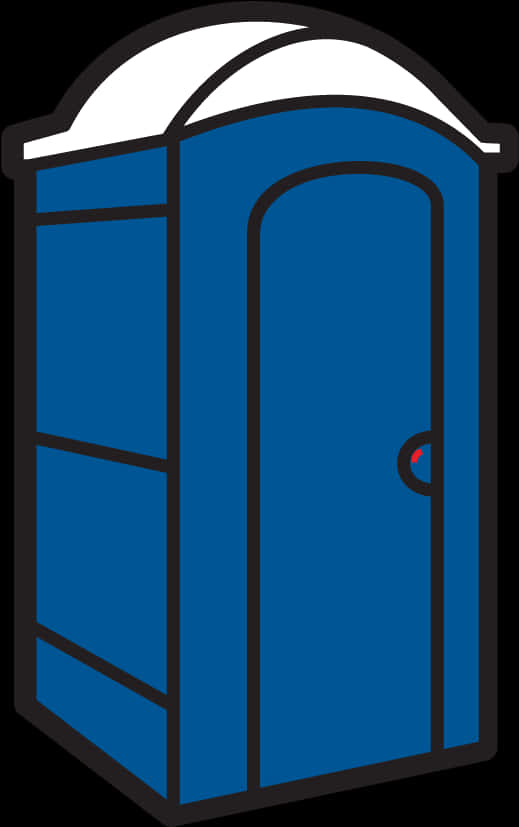 Blue Portable Toilet Vector