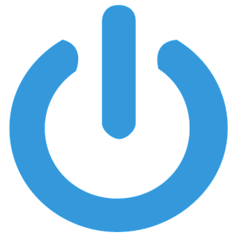 Blue Power Icon