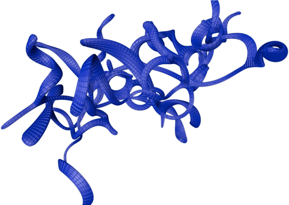 Blue Protein Structure3 D Model