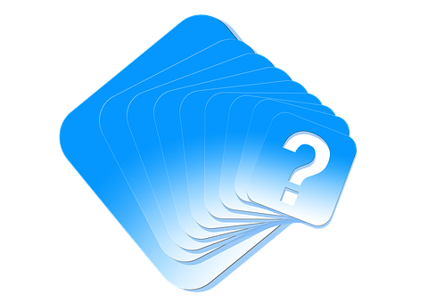 Blue Question Cards Graphic