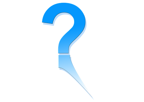 Blue Question Mark Black Background