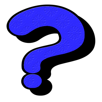 Blue Question Mark Black Background