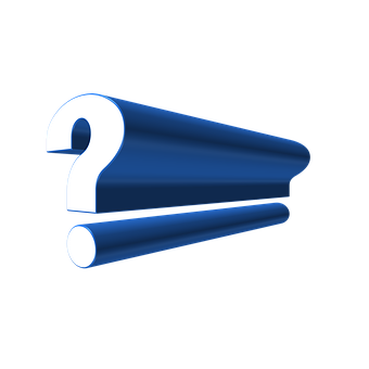 Blue Question Mark Graphic