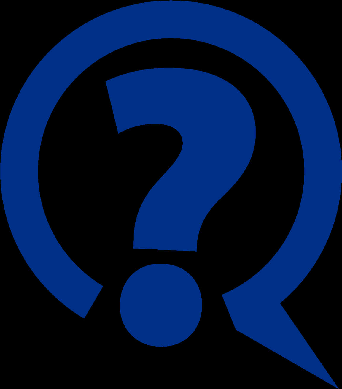 Blue Question Mark Graphic