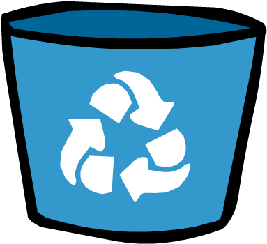 Blue Recycle Bin Clipart