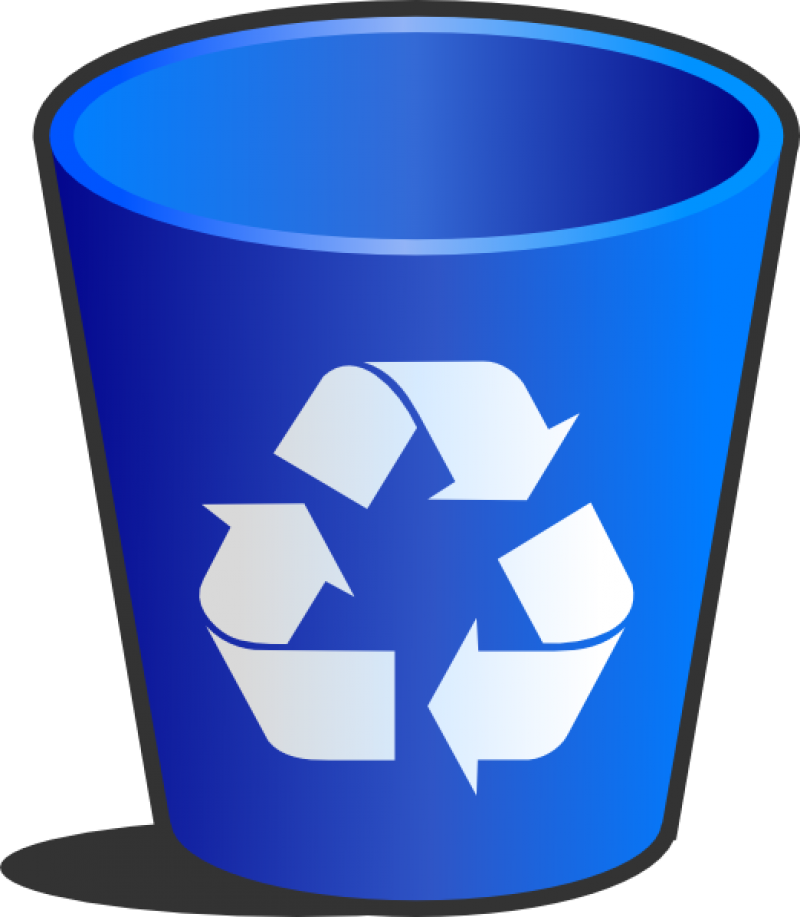 Blue Recycle Bin Icon