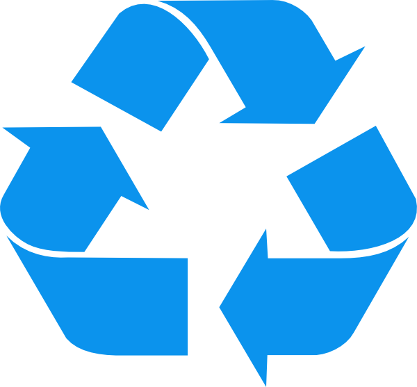 Blue Recycle Symbol