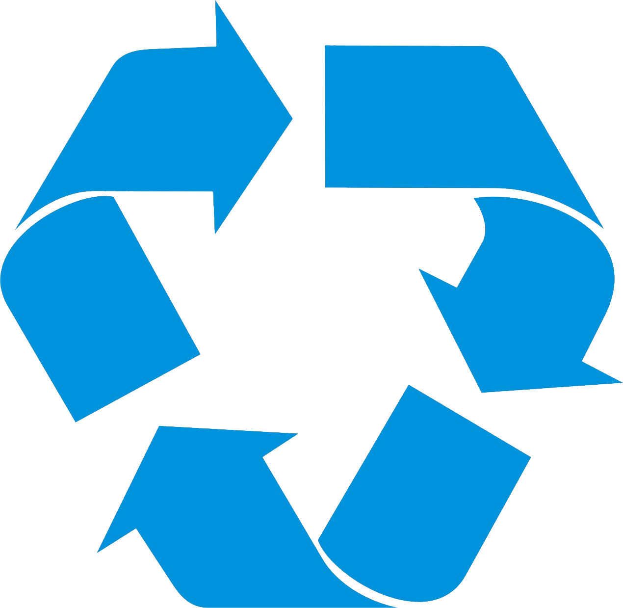 Blue Recycle Symbol