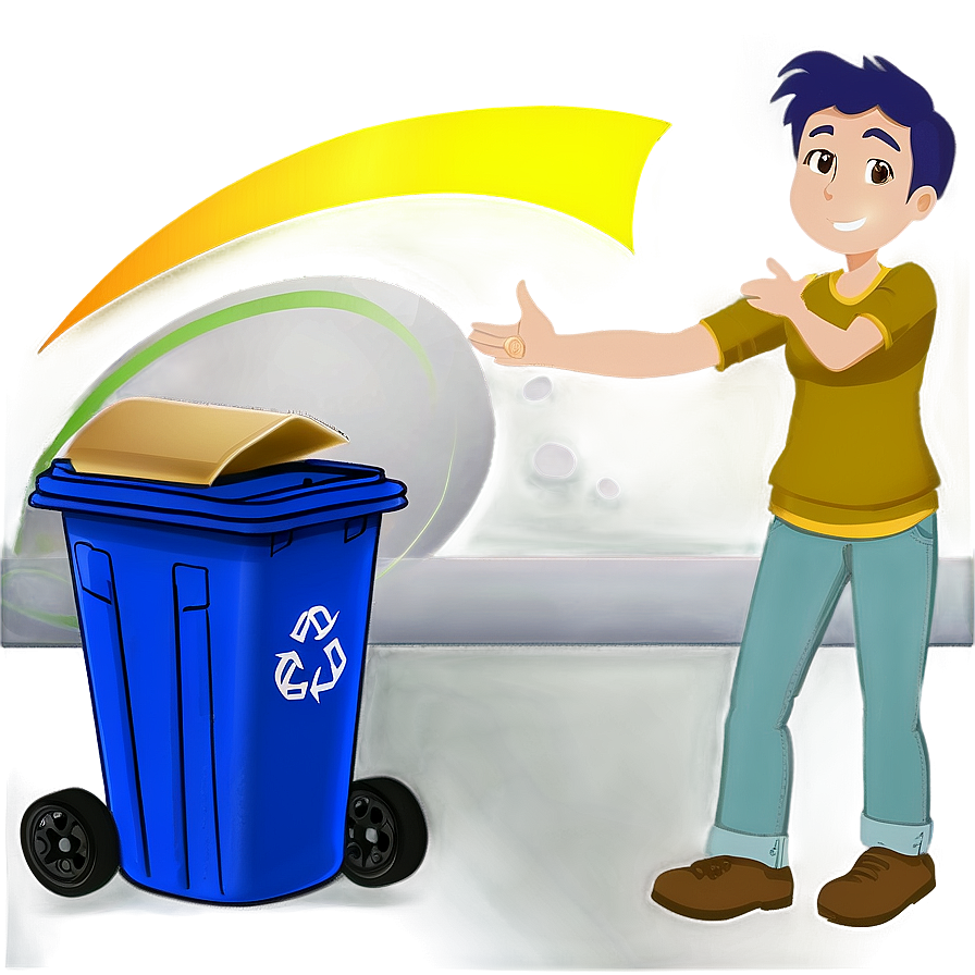 Blue Recycling Bin Png Gch11