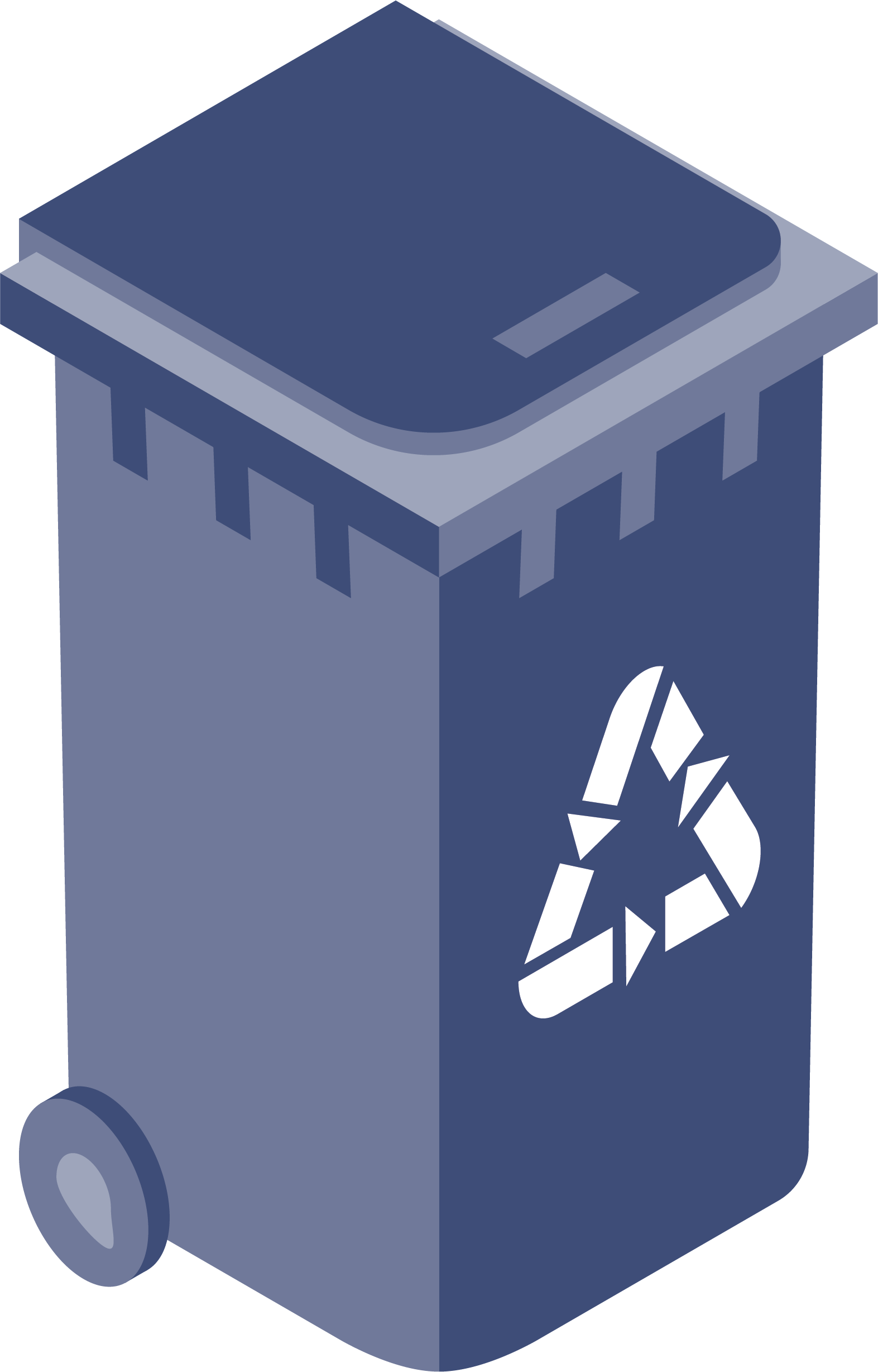 Blue Recycling Bin Vector