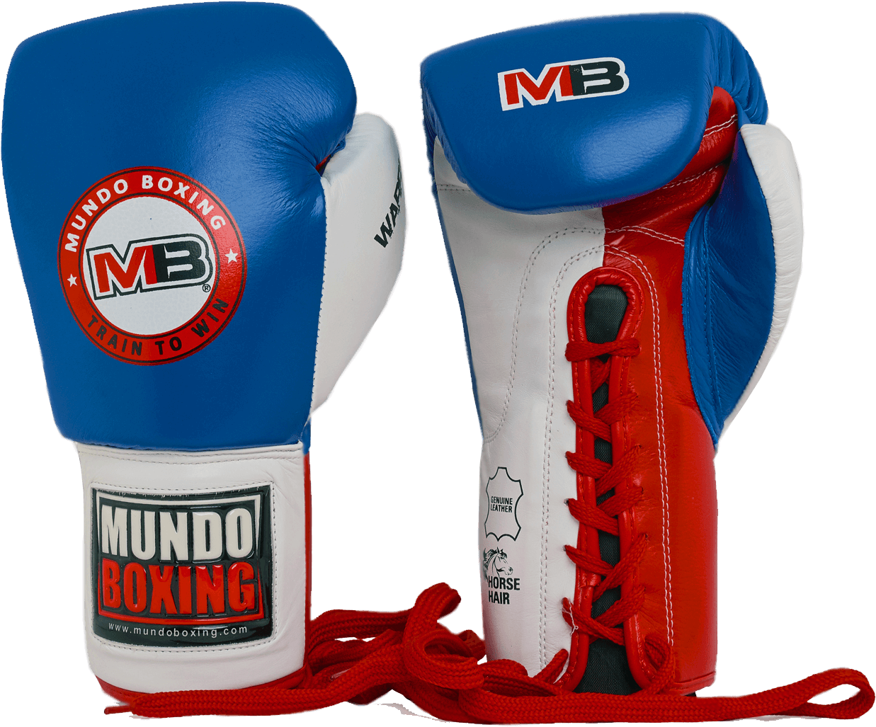 Blue Red Mundo Boxing Gloves