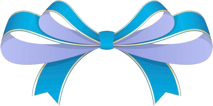 Blue Ribbon Bow Graphic