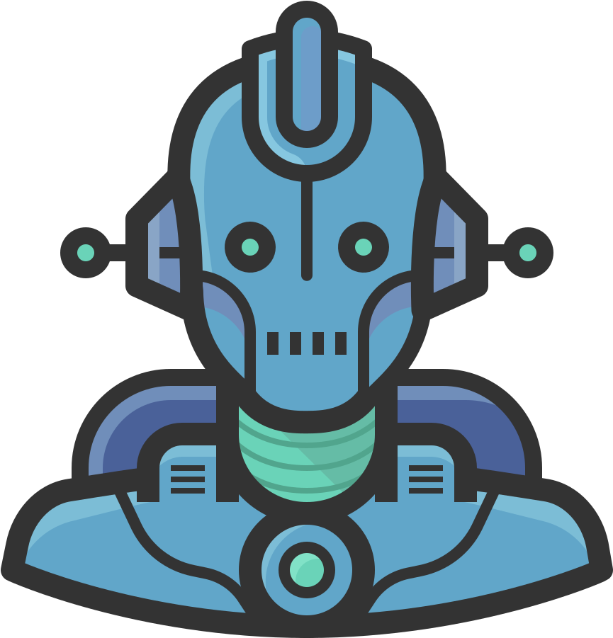 Blue Robot Avatar Graphic