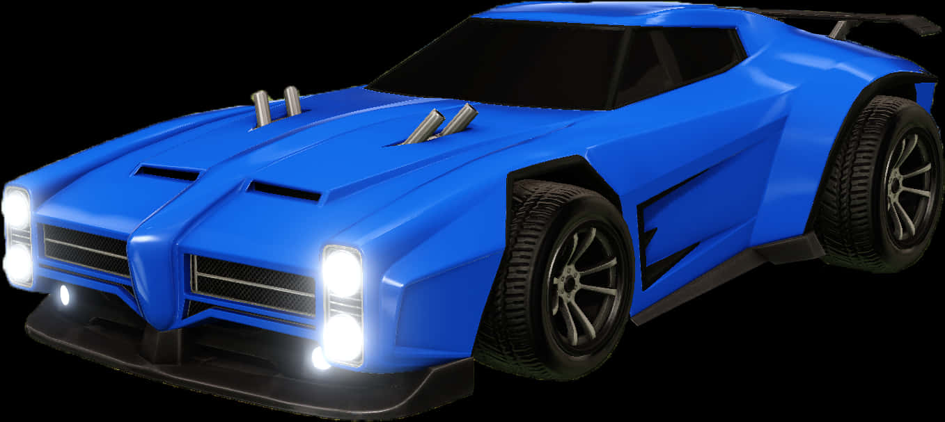 Blue Rocket League Car Render