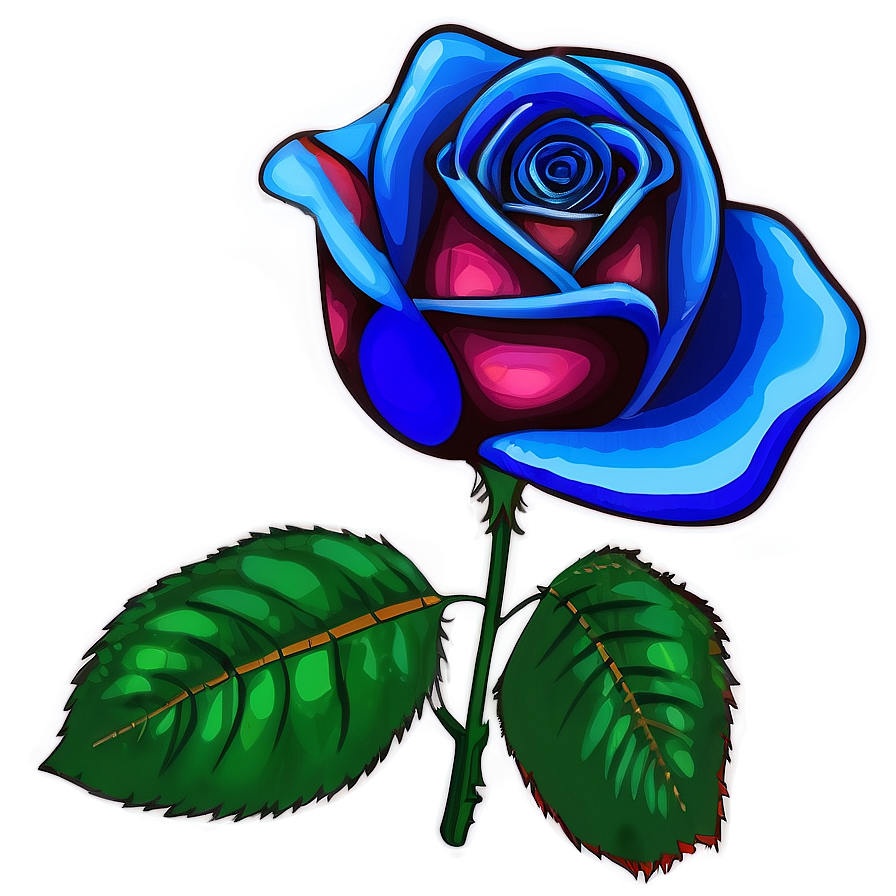 Blue Rose Design Png 06202024