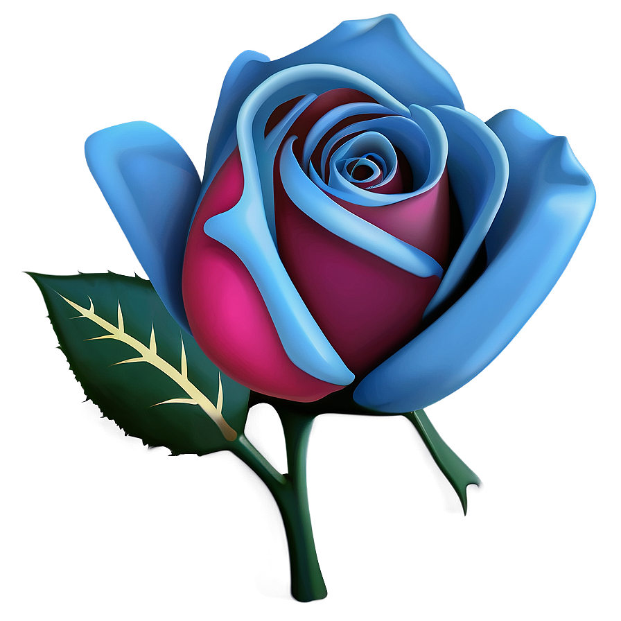 Blue Rose Emoji Png 06202024