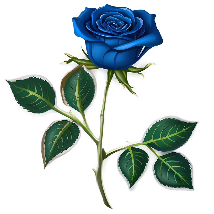 Blue Rose Illustration Png 77