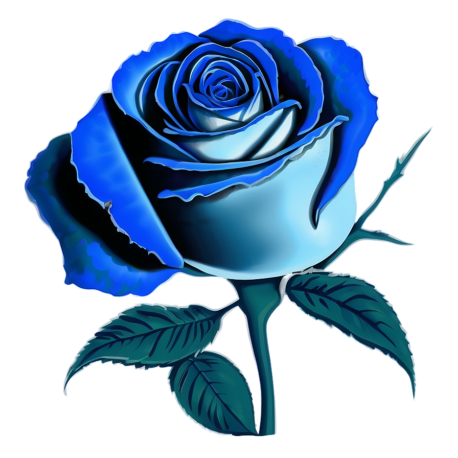 Blue Rose Outline Png Jbx13