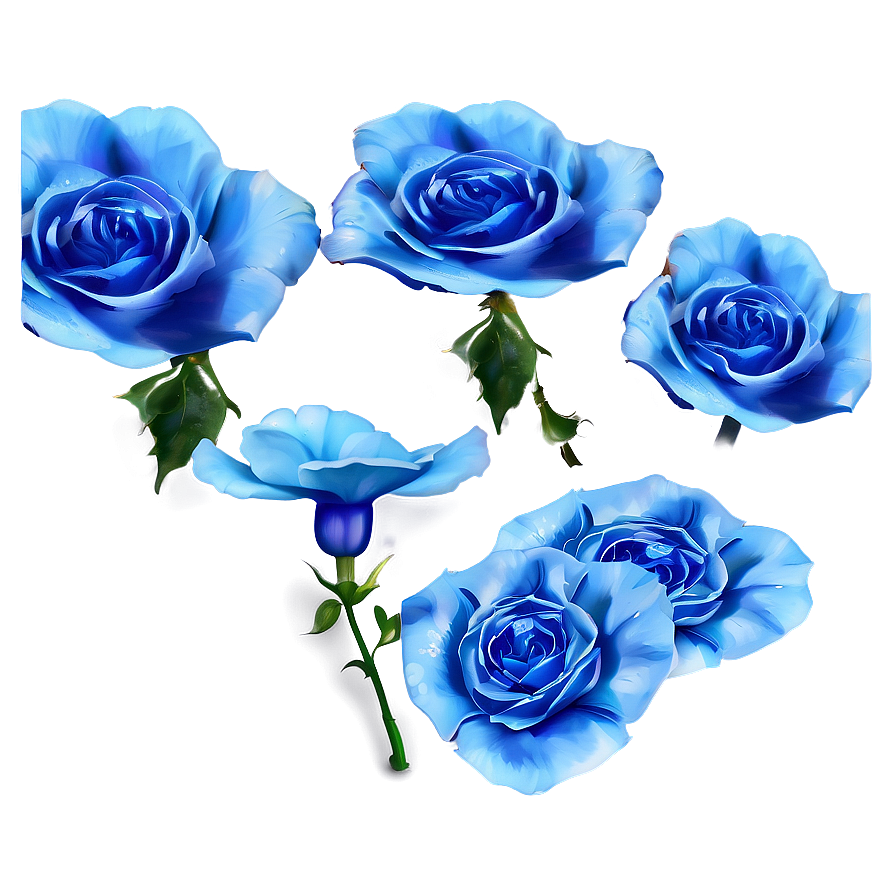 Blue Rose Petals Png Xnx11