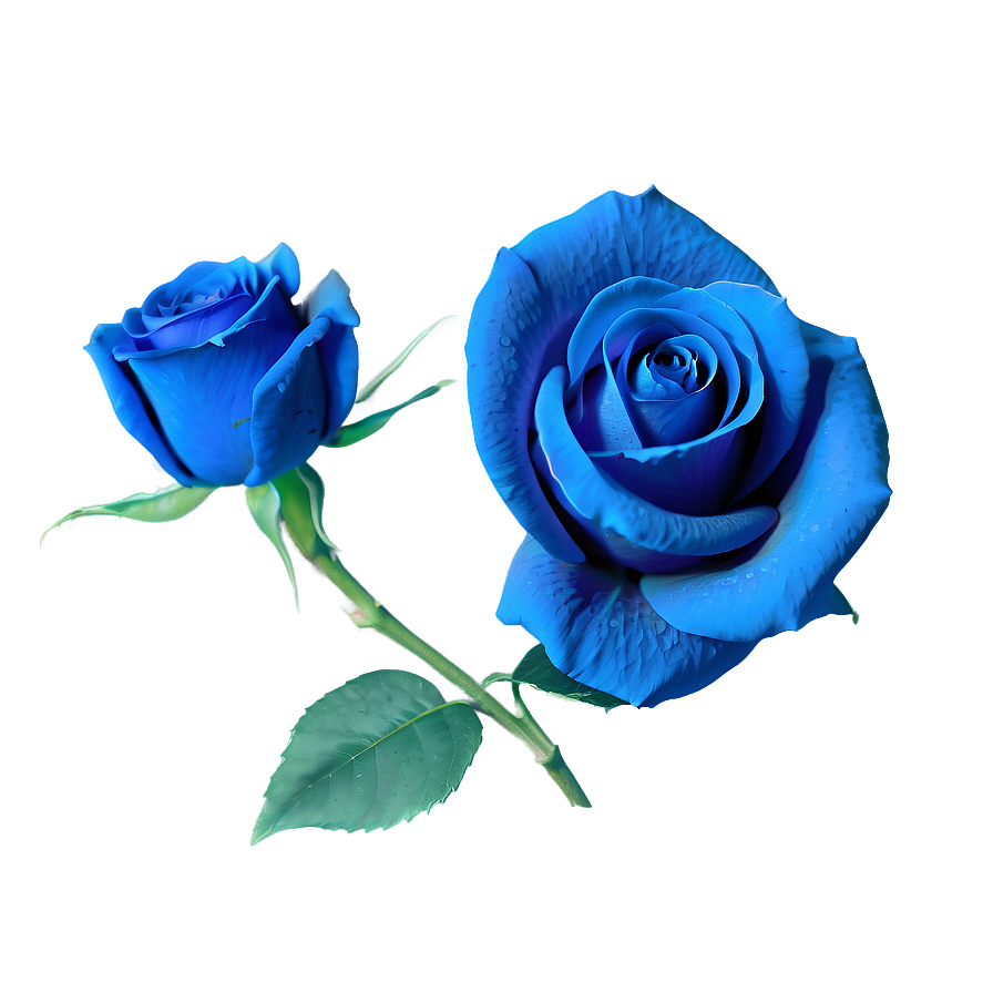 Blue Rose Sketch Png 1