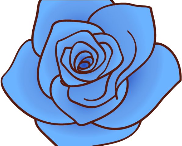 Blue Rose Vector Art.png