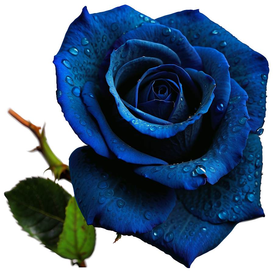 Blue Rose With Thorns Png Wtx