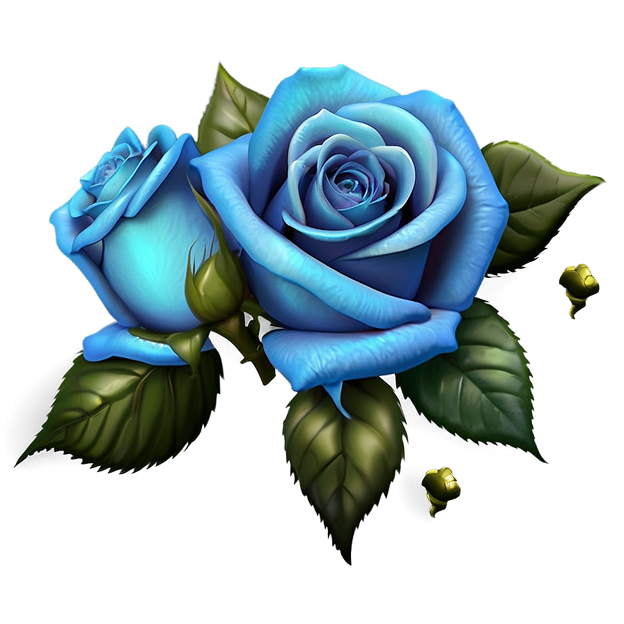 Blue Roses Fantasy Png Isg