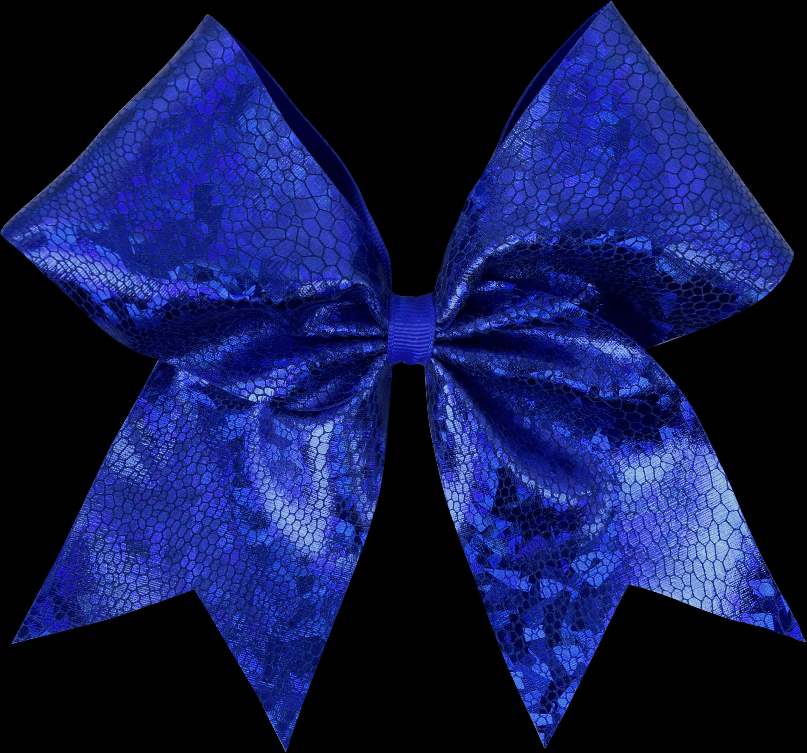 Blue Satin Lace Bow