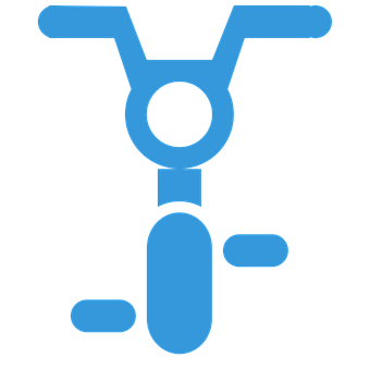 Blue Scooter Icon