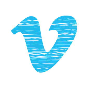 Blue Scratched V Logo